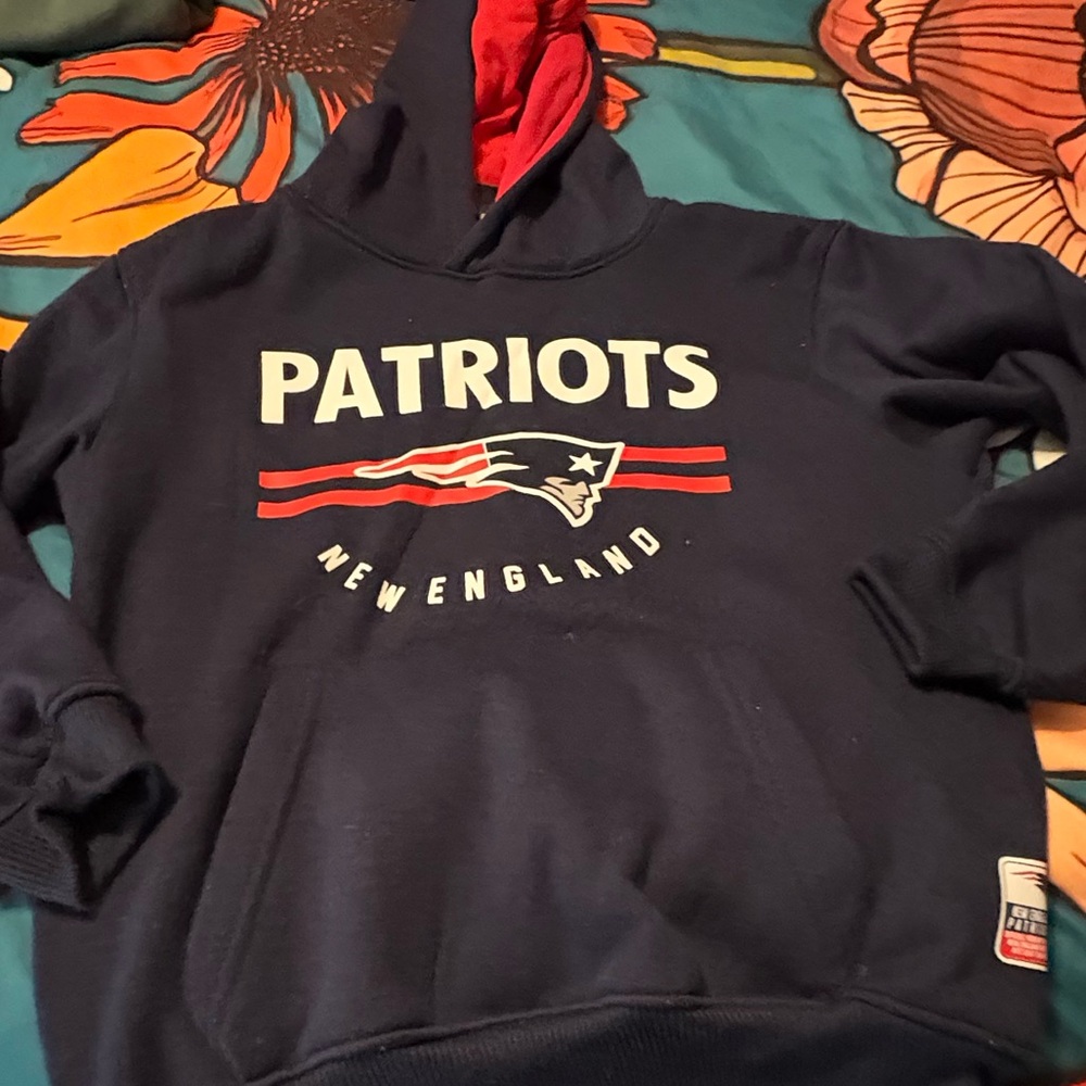 NFL Patriots Navy and Red Hoodie